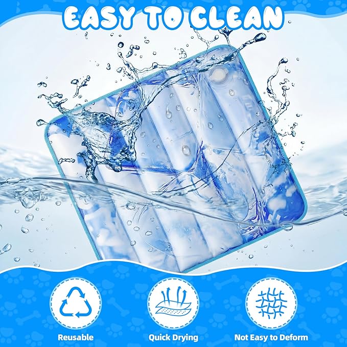 Chunful 4 Pack Dog Cooling Mat Water Injection Pet Cooling Mat - Image 7