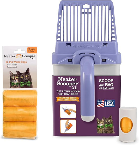 Neater Pet Brands Neater Scooper XL Cat Litter Scoop, 60 Refill Bags – by NeaterPetBrands