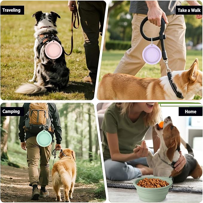 3 Pack Collapsible Dog Bowls, Pet Bowls - Image 5