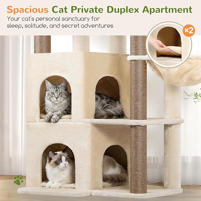 Globlazer Cat Tree Tower for Indoor Cats, Sturdy Adult Cat Tree House for Large - Image 3