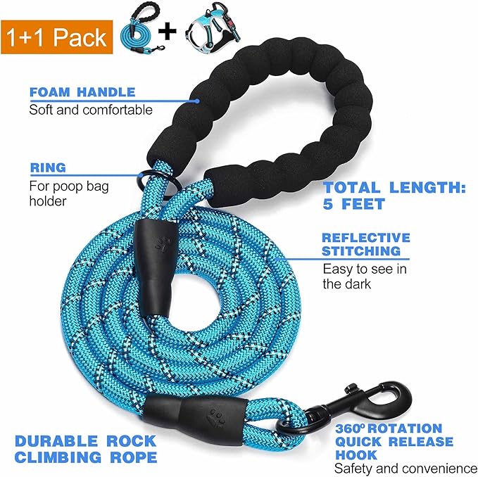 tobeDRI No Pull Dog Harness Adjustable Reflective Oxford Easy Control Medium - Image 2