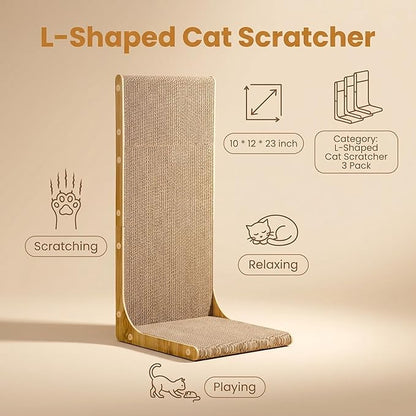 SMARTBEAN 3-Pack Cardboard Cat Scratcher - Image 4
