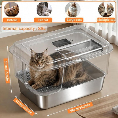 XXL Stainless Steel Litter Box - Image 2