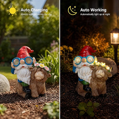 C&Y&G&X Solar Garden Gnome Statue - Image 2