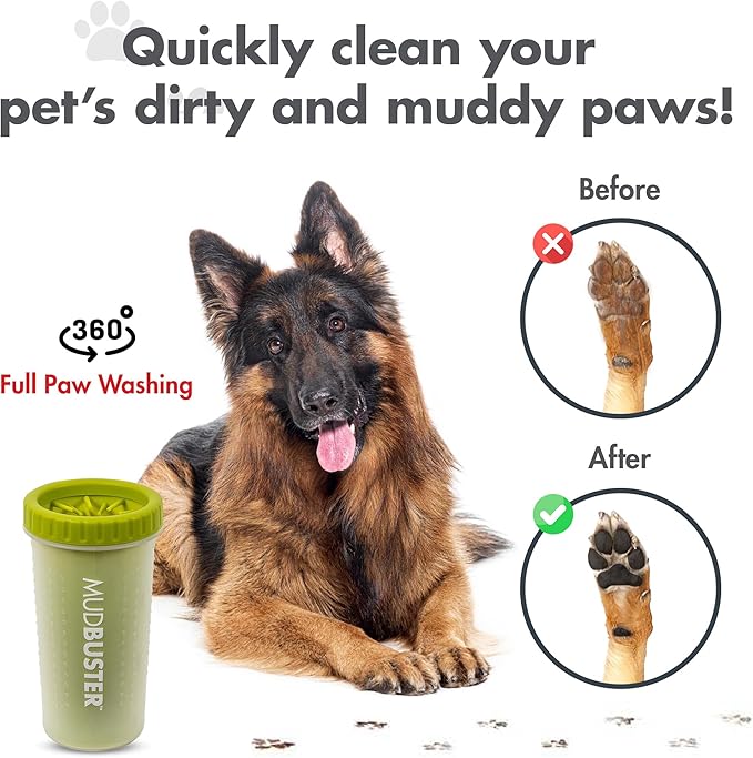 Dexas MudBuster Large Dog Paw Cleaner, Fits 2.5"-3.5" Wide Paws, Gentle - Image 4