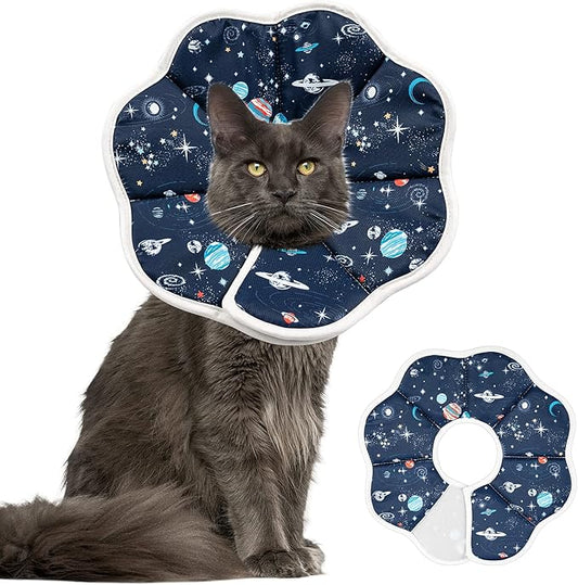 Depets Cat Cone Collar Soft, Adjustable Lightweight Cat Recovery E Collar to by Depets