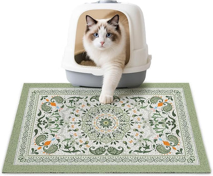 Unicorn Catcher Cat Litter Mat 24" x 15" Non-Slip Litter Box Mat Washable by UnicornCatcher