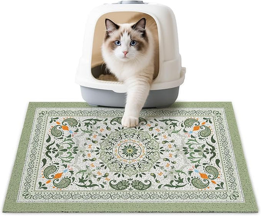 Unicorn Catcher Cat Litter Mat 24" x 15" Non-Slip Litter Box Mat Washable by UnicornCatcher