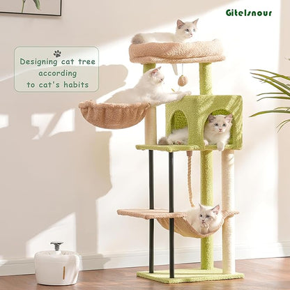 Gitelsnour Cat Tree, Cat Tower for Indoor Cats, 43.3 inch Cactus Cat Tree Tower - Image 2