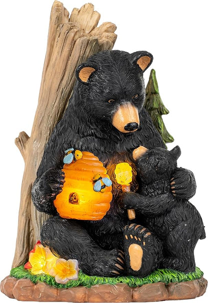 C&Y&G&X Solar Black Bear Garden Statue - Image 8