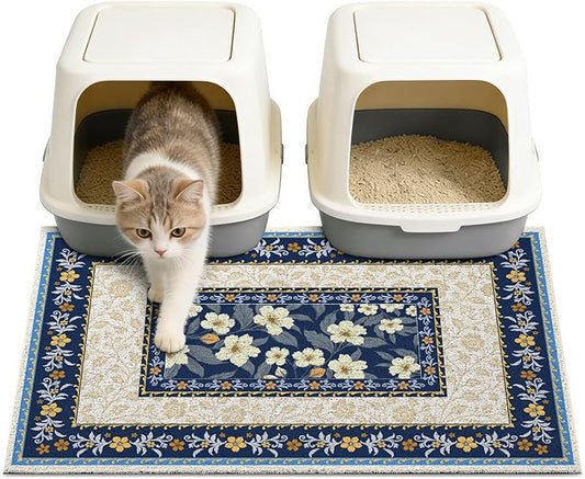 Unicorn Catcher Cat Litter Mat Non-Slip Bottom Litter Box Mat Urine-Proof Soft by UnicornCatcher
