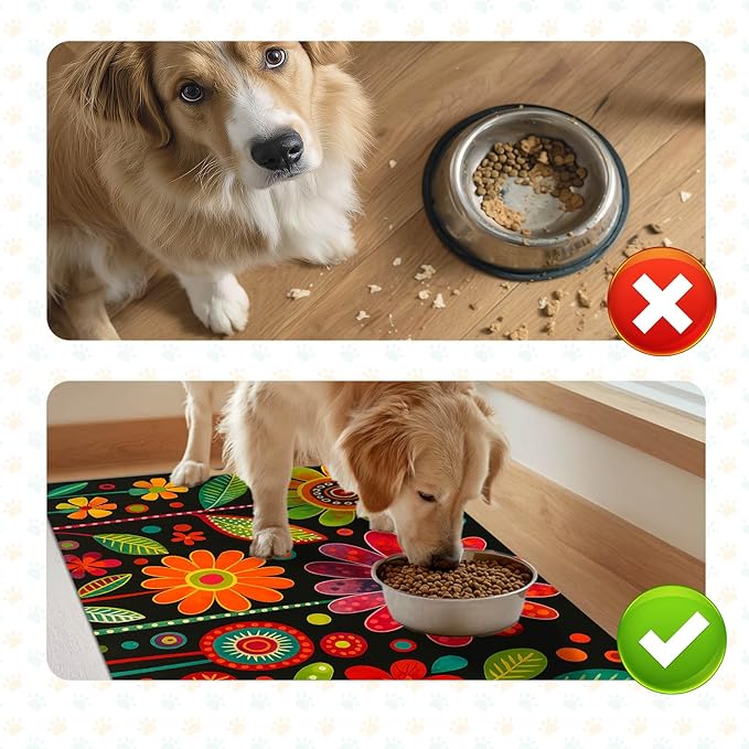 HOMETITUTE Pet Food Mat Spill-Proof Pets Feeding Mats - Image 7