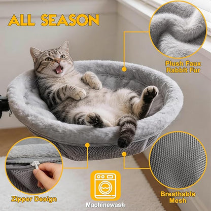 Cat Desk Bed Foldable Sunken Design, 2 Reversible Cushions - Image 6