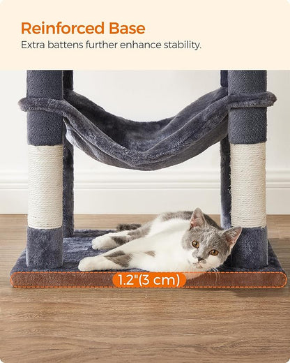 Feandrea Cat Tree, 54.2-Inch Cat Tower, Plush Multi-Level Condo - Image 8