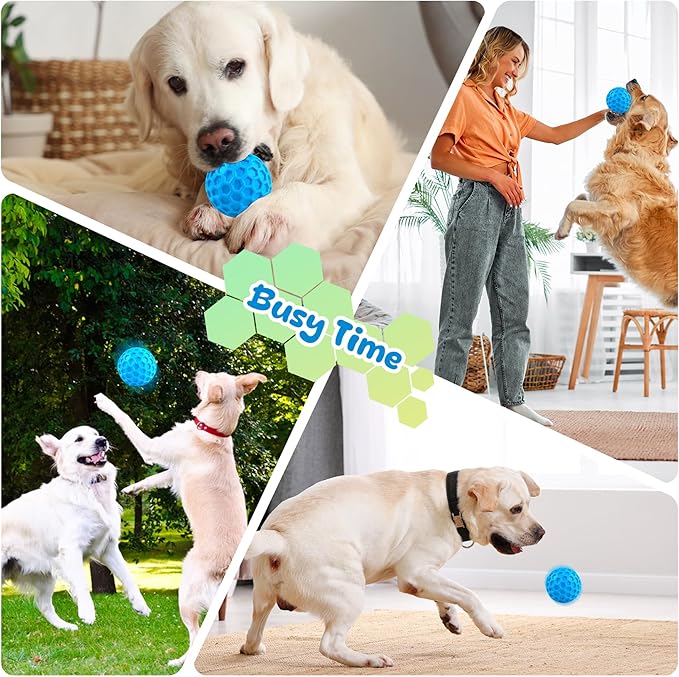 Squeaky Dog Toys for Aggressive Chewers, Indestructible Dog Balls for - Image 7