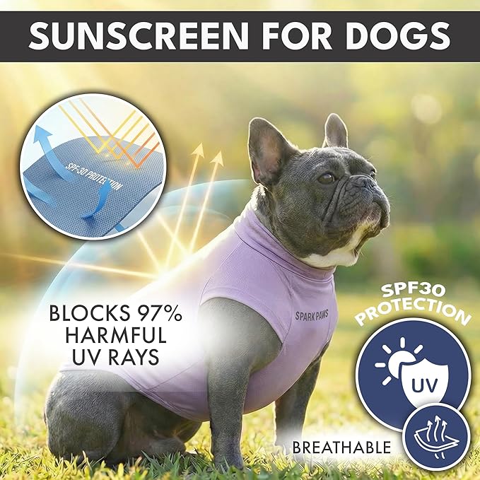 Spark Paws Sunblock Dog T-Shirt, SPF30 Protection, Lightweight Breathable Quick - Image 2