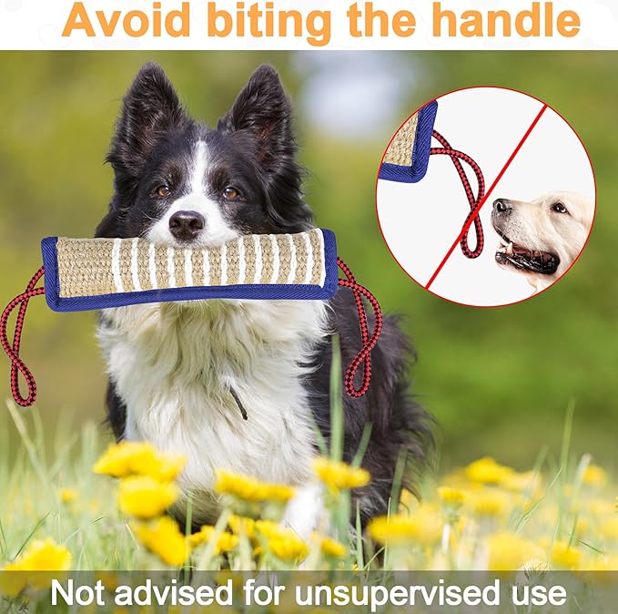 ToLanbbt Dog Tug Toy Bite Jute Pillow Pull Toy - Image 7