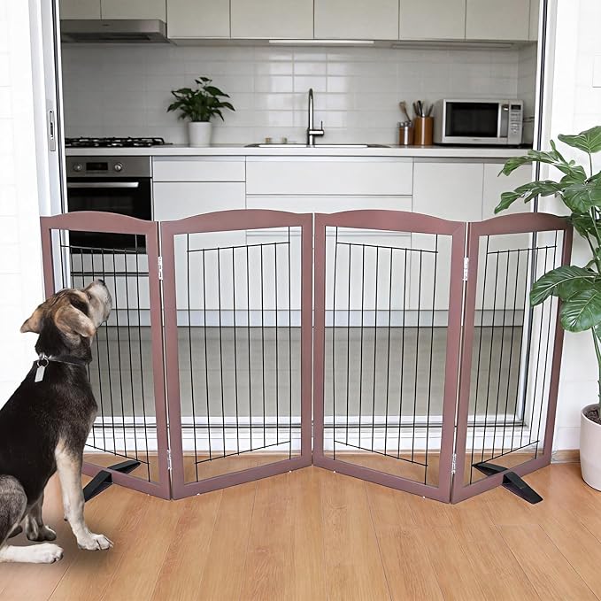 ZJSF Freestanding Dog Fence Indoor, Foldable Dog Gate - Image 2