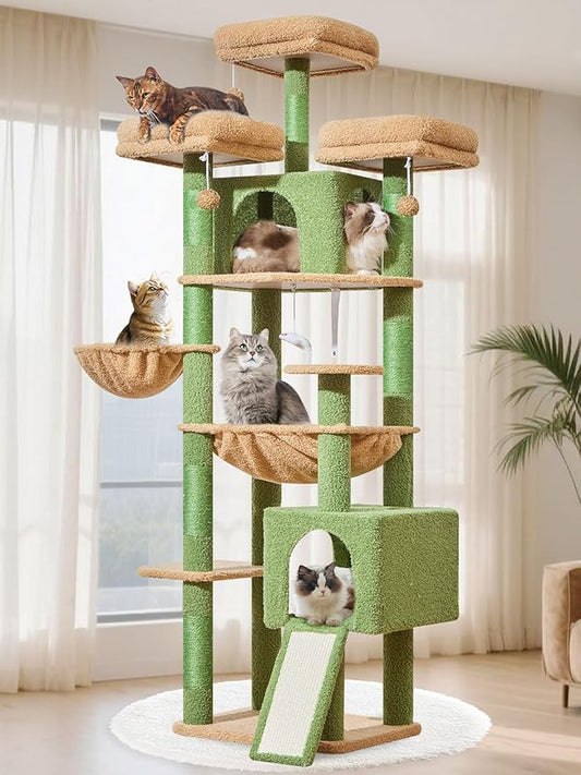 Taoqimiao 76-Inch Cat Tree XXL for Large Cats, Giant Cat Tower by Taoqimiao
