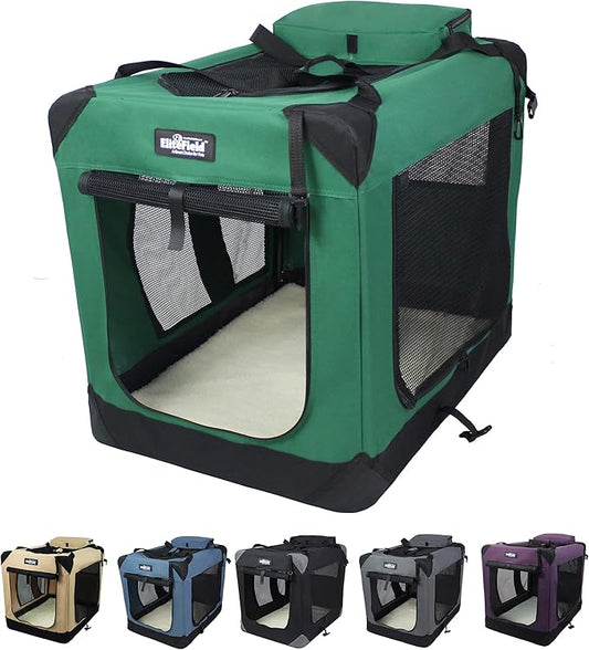 EliteField 3-Door Folding Soft Dog Crate by EliteField