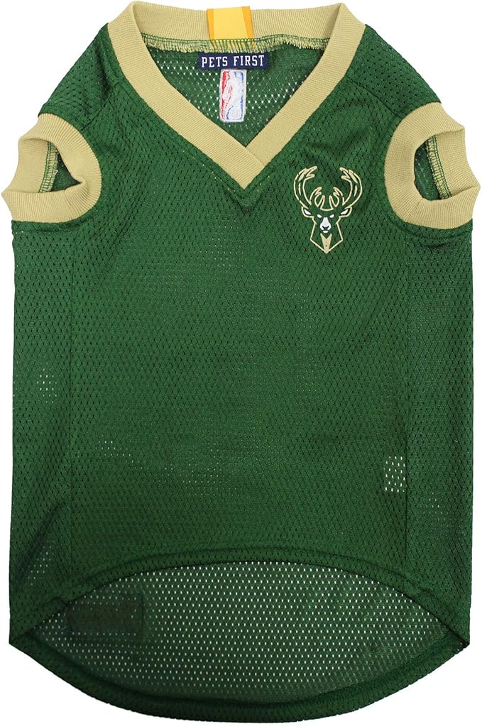 Pets First NBA MILWAUKEE BUCKS DOG Jersey, Small - Image 3