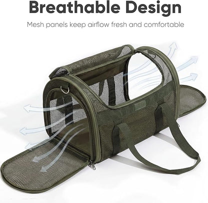 FUKUMARU Cat Carrier, Light & Airy Pet Carrier, 2-in-1 Shoulder Strap Leash - Image 3