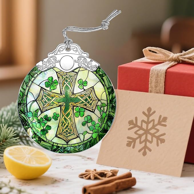 Stained Glass Cross Ornament, Christmas Ornaments, Christmas Decorations - Image 6