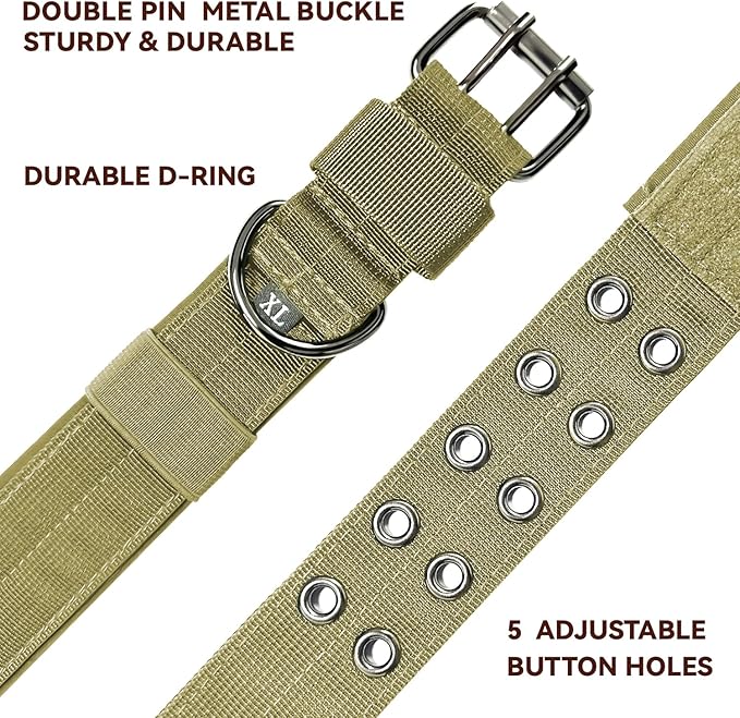 Heavy Duty Dog Collar for Large Dogs, Tactical Dog Collars - Image 3