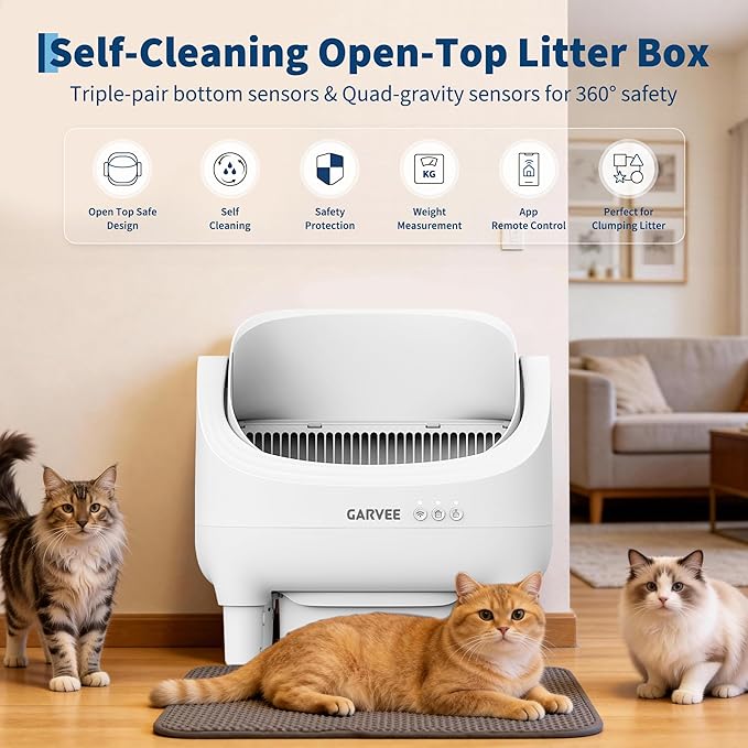 GarveeHome Self Cleaning Litter Box, Automatic Cat Litter Box - Image 4
