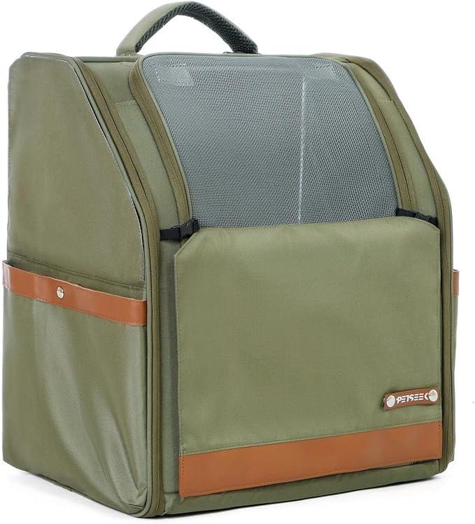 Large Cat Carrier Backpack, Shaded Small Dog Backpack by Petseek