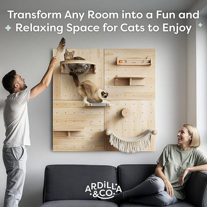 Ardilla & Co. Cat Wall Furniture – Wall-Mounted Modular Wooden Boards - Image 4