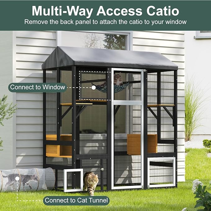 TIMHAKA Large Catio Outdoor Cat Enclosure - Image 3