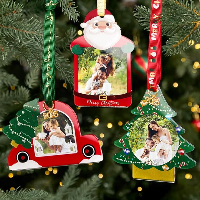 UNIQOOO Santa Claus Christmas Acrylic Picture Frame Ornaments - Image 2