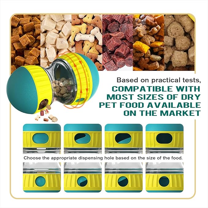 BSISUERM Dog Treat Dispensing Puzzle Toy Adjustable Food Dispenser Slow Feeder - Image 3