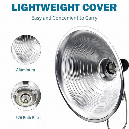 EP Clamp Lamp Light with Detachable 8.5 Inch Aluminum Reflector, 150 Watt E26 - Image 4