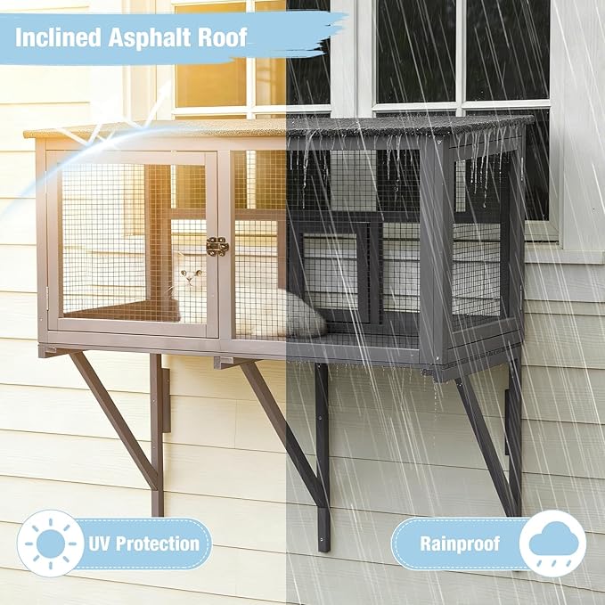 Cat Window Box, Catio Outdoor Cat Enclosure - Image 3