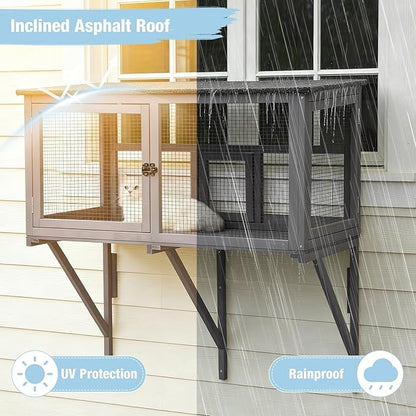 Cat Window Box, Catio Outdoor Cat Enclosure - Image 3