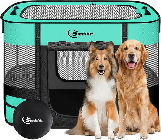 Dog Playpen, Cat Pet Puppy Pen, Portable Playpens by Siedihit