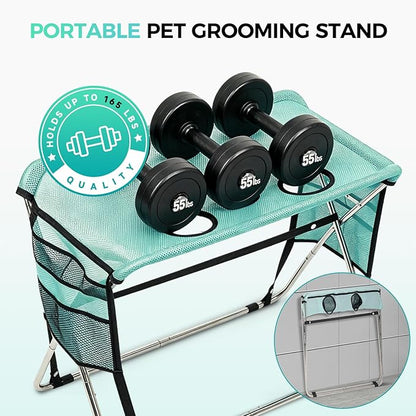 Pet Grooming Hammock with Stand, Foldable Design, Holds Up to 165 Lbs, Joint - Image 8
