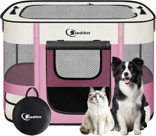 Dog Playpen, Cat Pet Puppy Pen, Portable Playpens by Siedihit