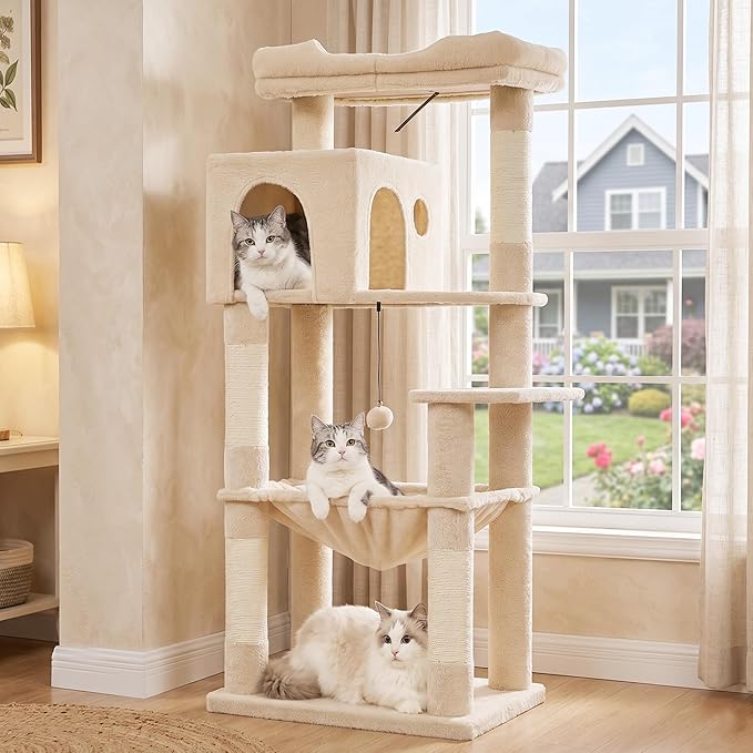 53” Cat Tree for Large Cats 20 lbs+, XL Cat Tower - Image 7