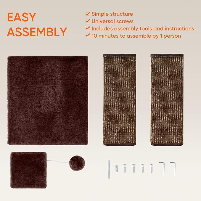 Cat Scratching Post 32 Inch for Indoor Large Cats and Kitten, Nature Sisal Tall - Image 7