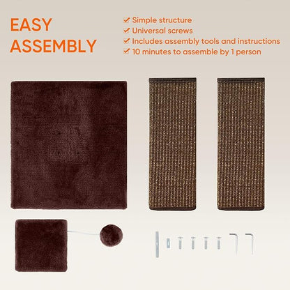 Cat Scratching Post 32 Inch for Indoor Large Cats and Kitten, Nature Sisal Tall - Image 7