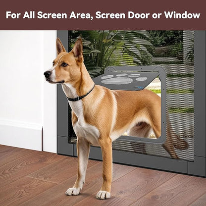Dog Door for Screen Door with Magnetic Closure Pet Screen Door for Sliding - Image 4