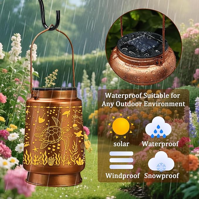 Sea Turtle Solar Lanterns Outdoor Waterproof, Sea Turtle Gifts - Image 4