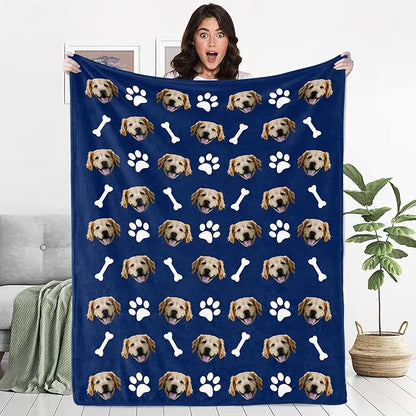 Custom Dog Memorial Blanket by Ecautly