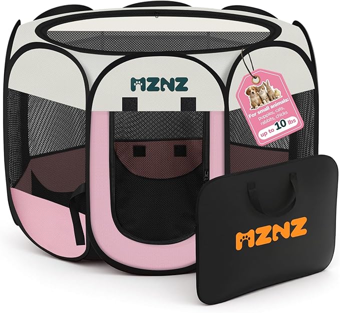 Dog Playpen, Portable Puppy Pet Crate Indoors by MZNZ