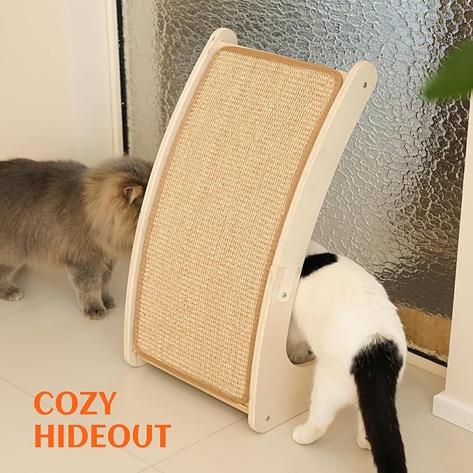PETKARAY Cat Scratcher, Sisal Cat Scratch Pad, Curved Scratching Board - Image 7