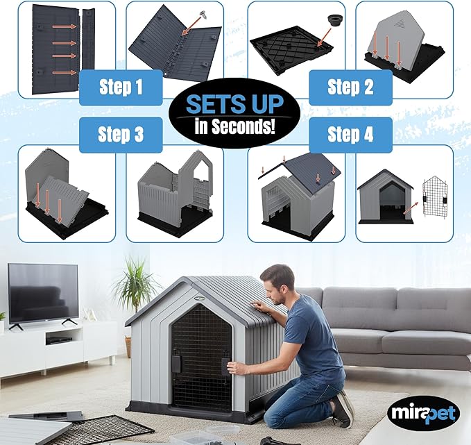 Durable Waterproof Plastic Dog House - Image 5