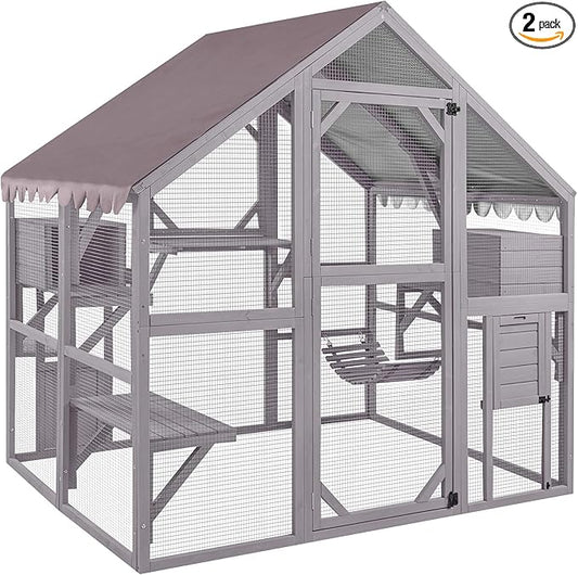 Aivituvin Catio Outdoor Cat Enclosure Large Cat Run by Aivituvin